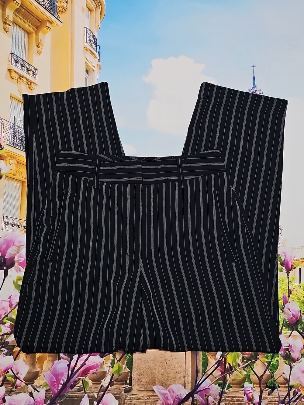 Wilfred Pinstripe High Waisted Black Dress Pants‎ Size 4